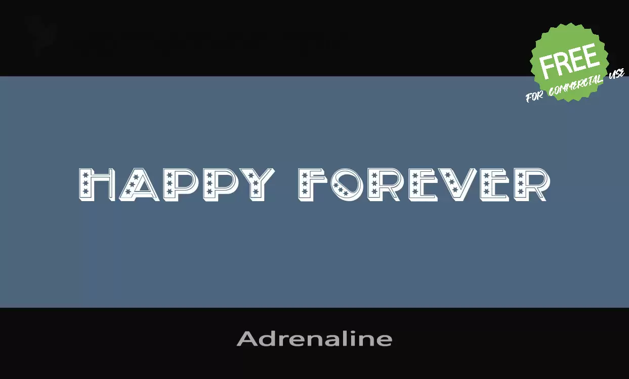 「Adrenaline」字体效果图