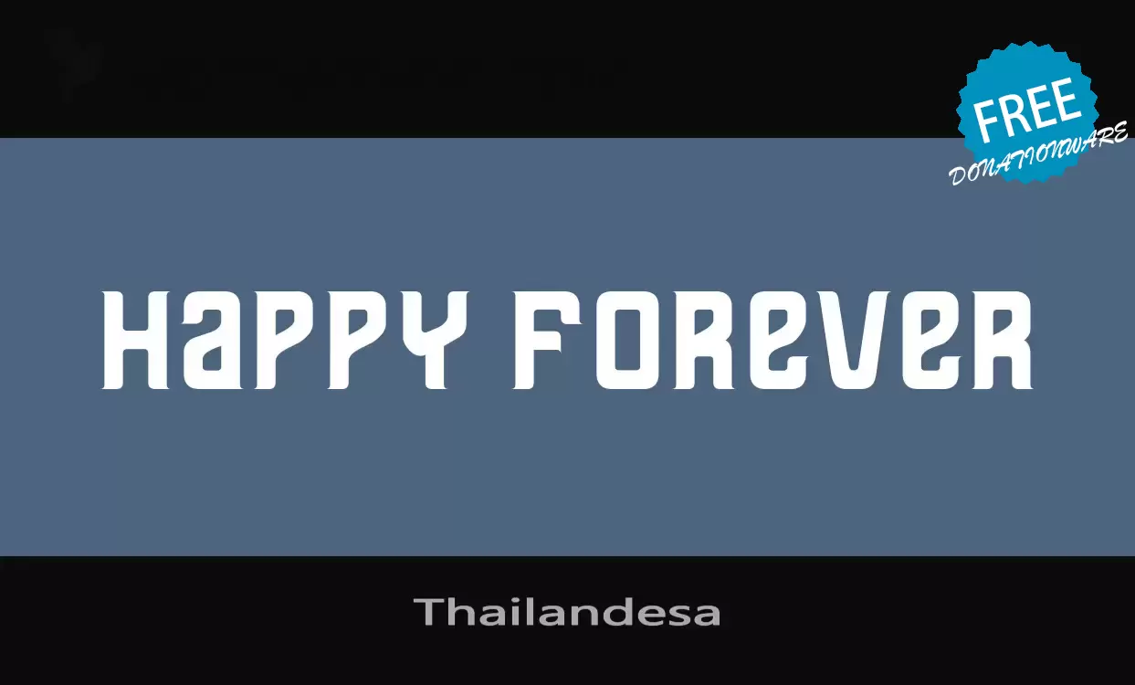 「Thailandesa」字体效果图