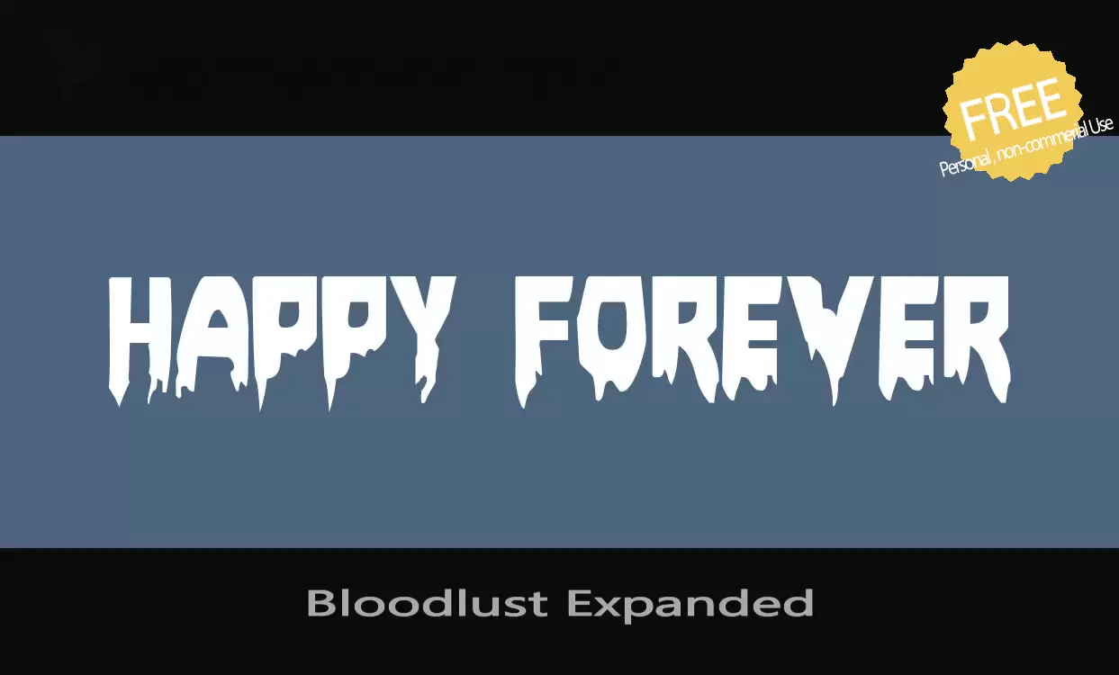 「Bloodlust-Expanded」字体效果图