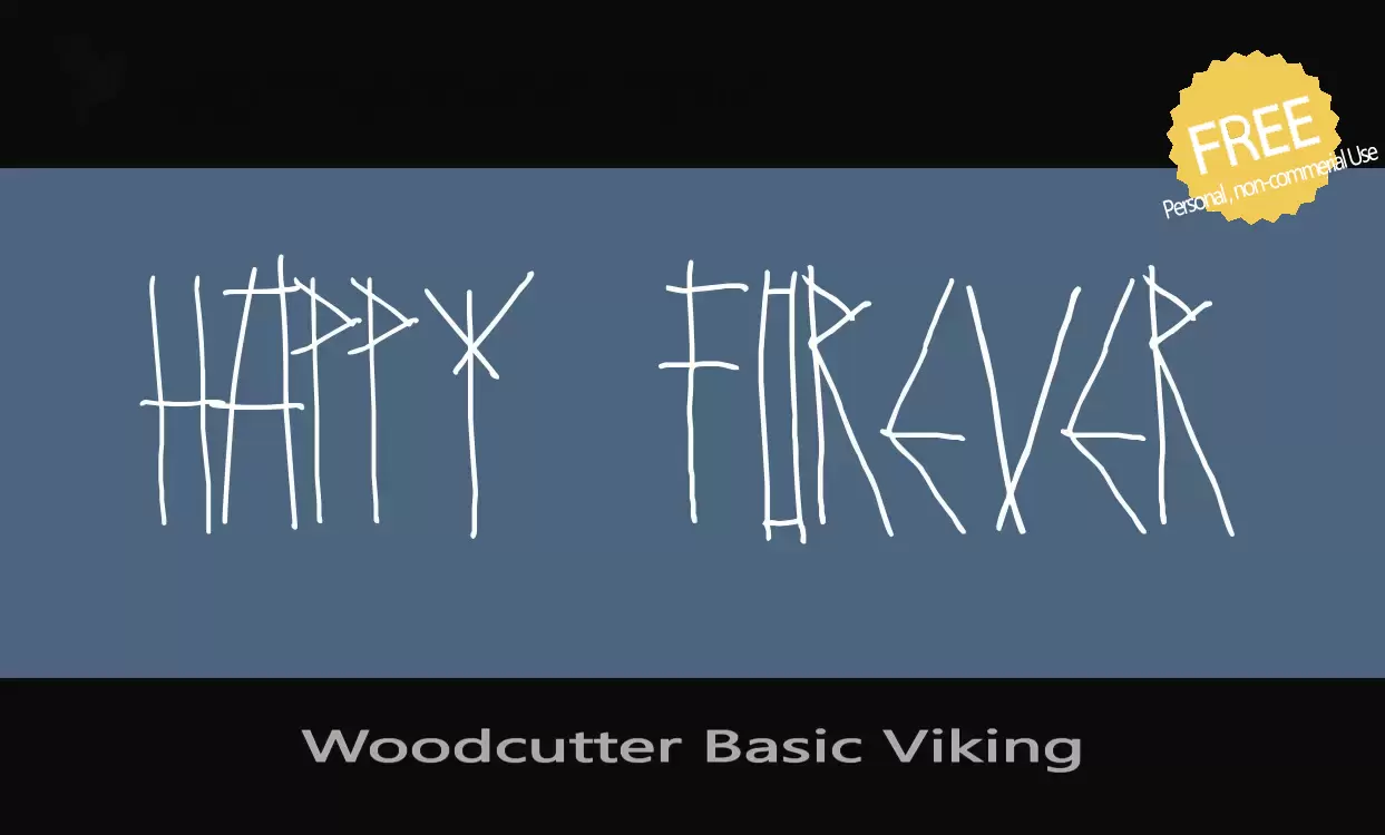 Font Sample of Woodcutter-Basic-Viking