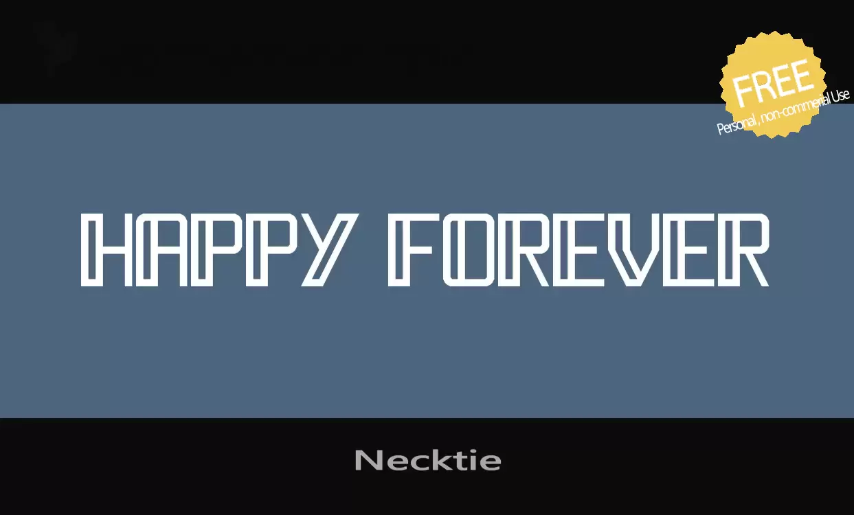 「Necktie」字体效果图