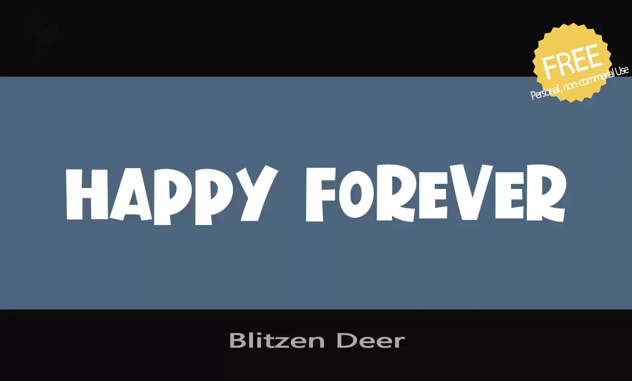 「Blitzen-Deer」字体效果图