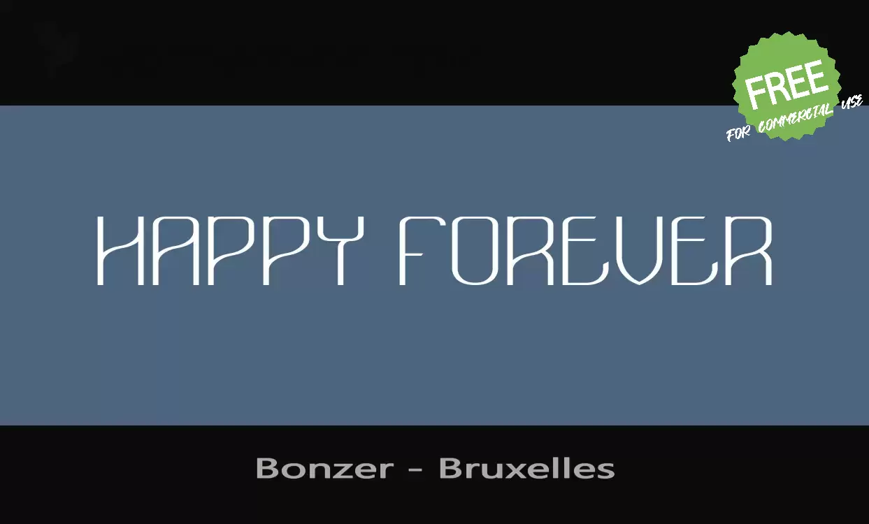 「Bonzer - Bruxelles」字体效果图