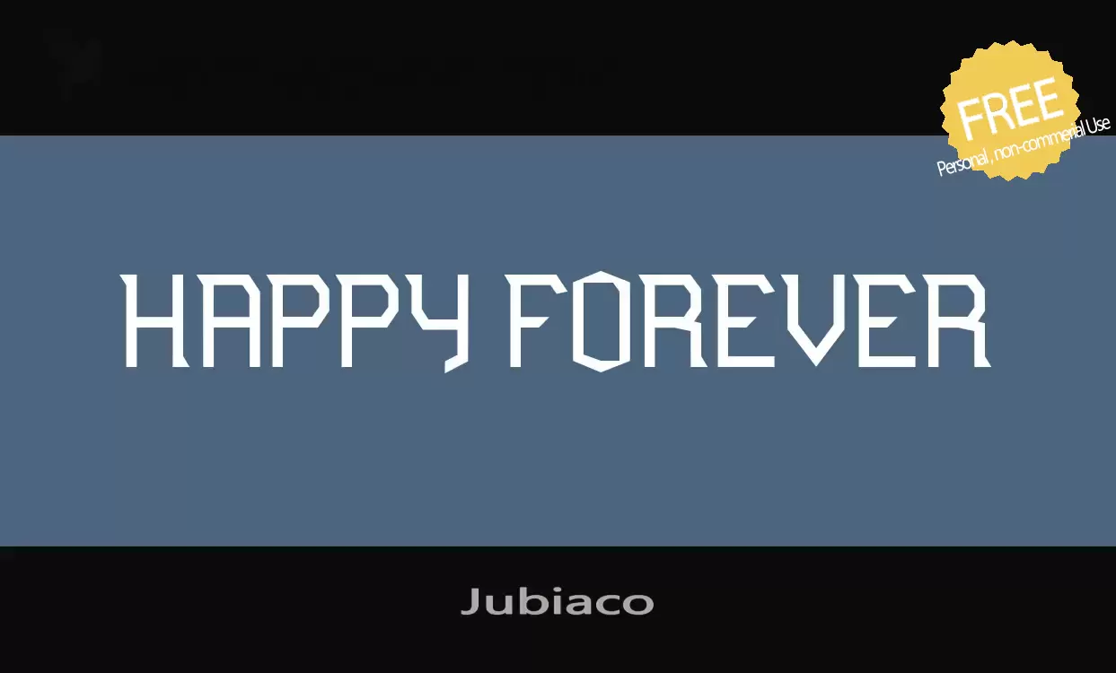 Font Sample of Jubiaco