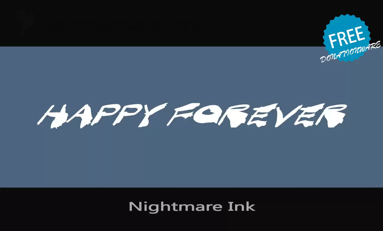 Font Sample of Nightmare-Ink