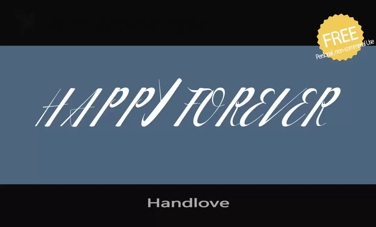 「Handlove」字体效果图