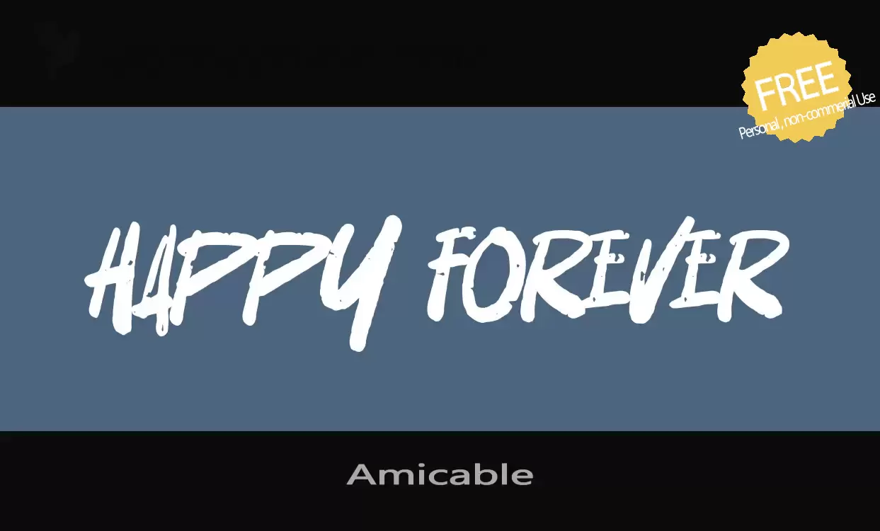 Font Sample of Amicable