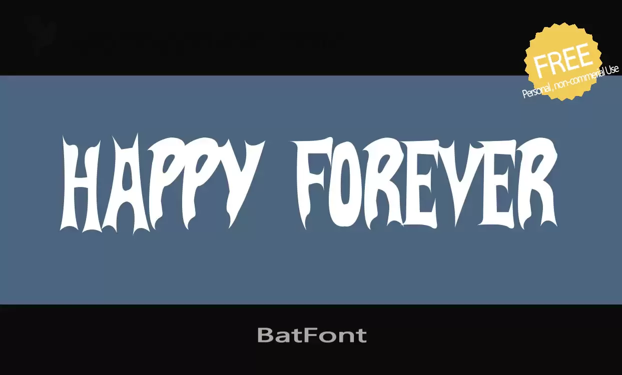 「BatFont」字体效果图