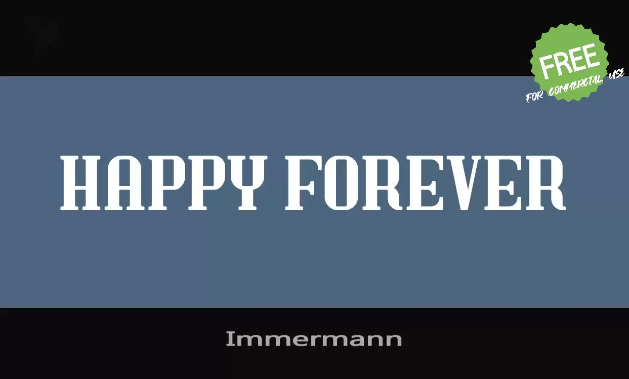 Font Sample of Immermann