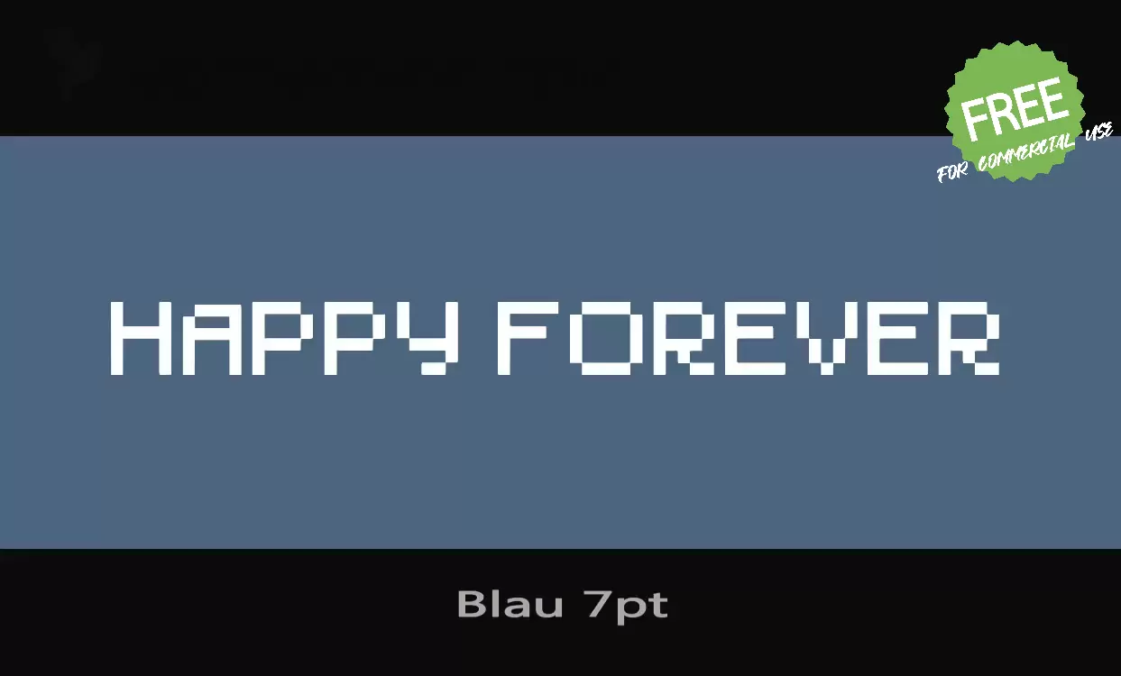 「Blau 7pt」字体效果图