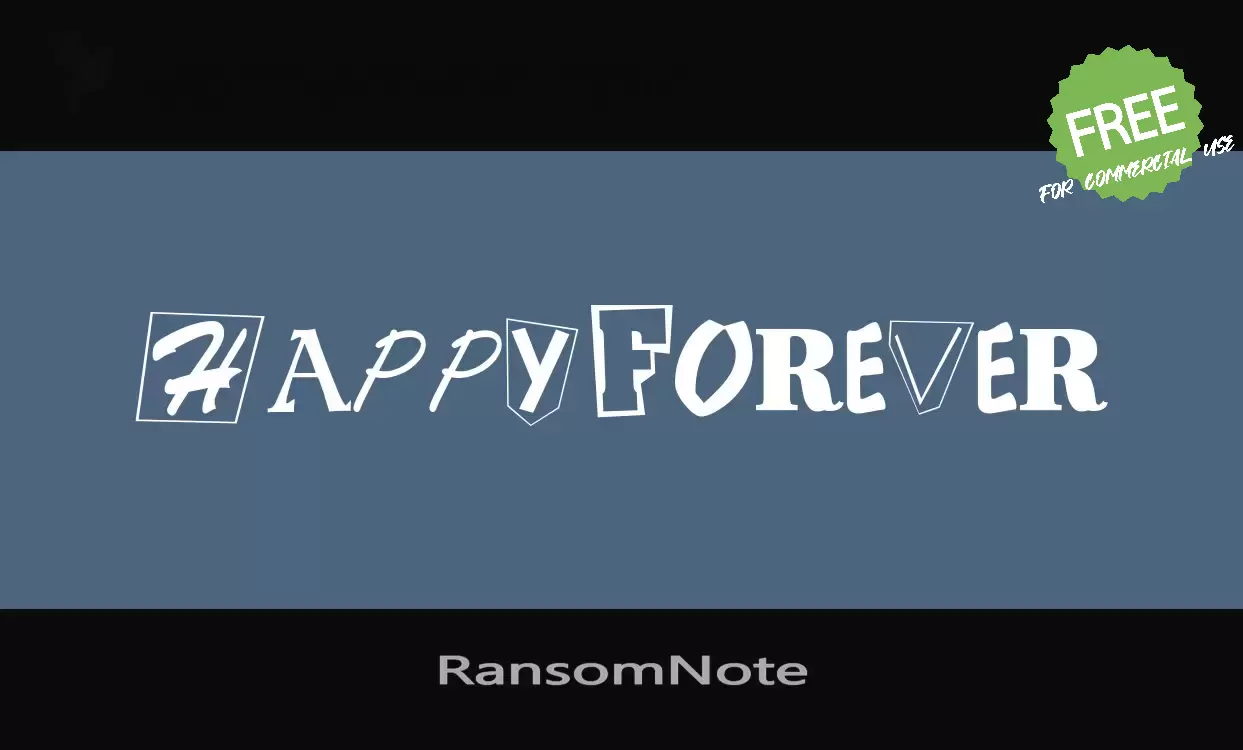 「RansomNote」字体效果图