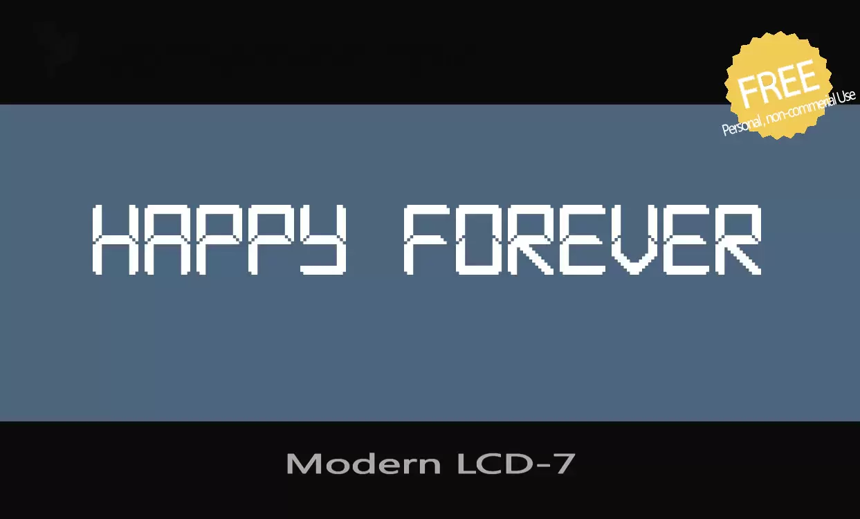 「Modern-LCD-7」字体效果图