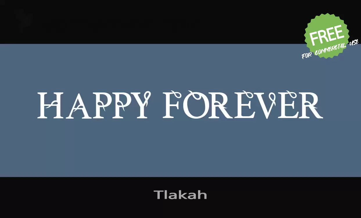 Font Sample of Tlakah