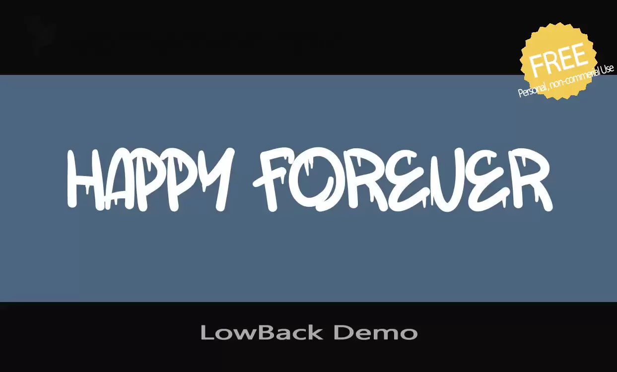 「LowBack-Demo」字体效果图