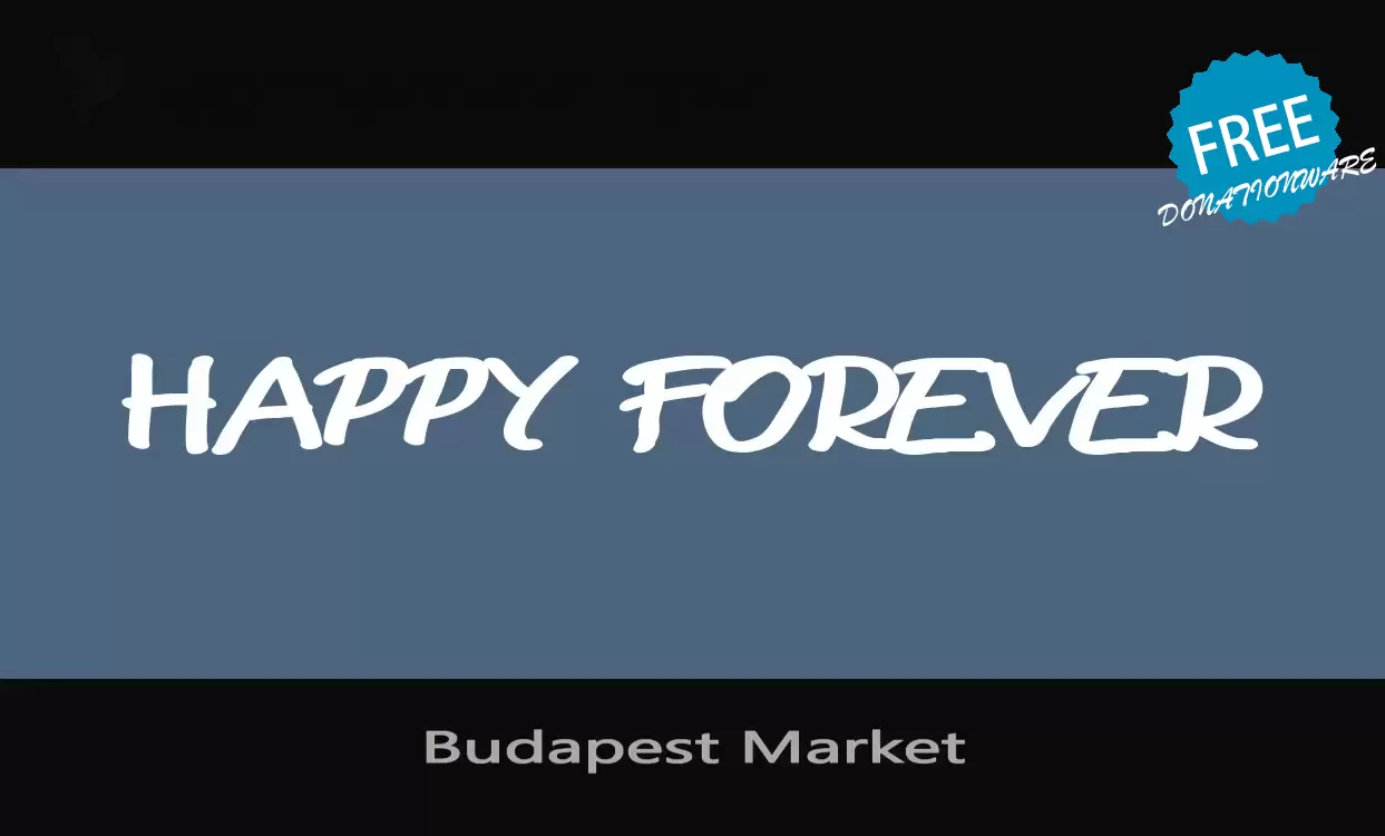 「Budapest-Market」字体效果图