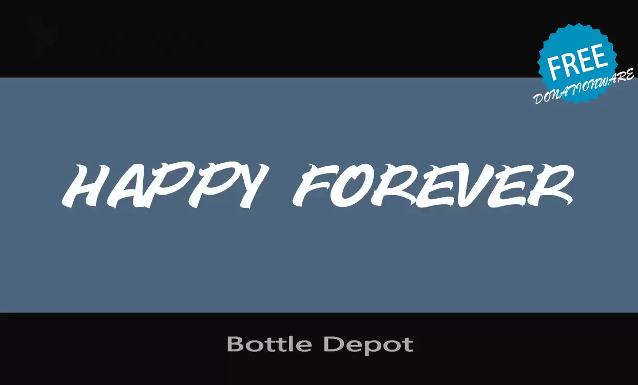 「Bottle-Depot」字体效果图