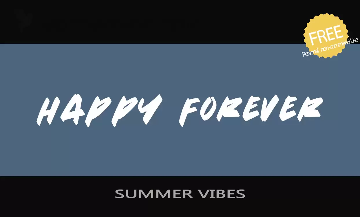 Font Sample of SUMMER-VIBES