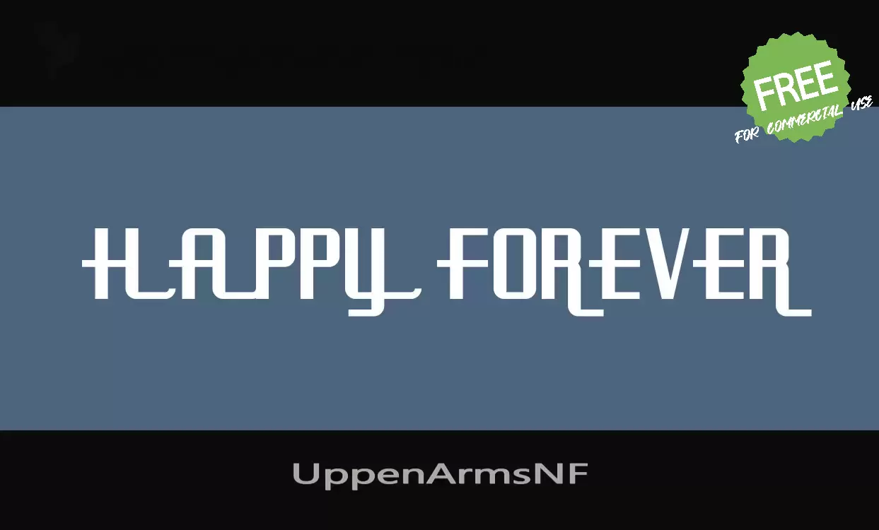 「UppenArmsNF」字体效果图