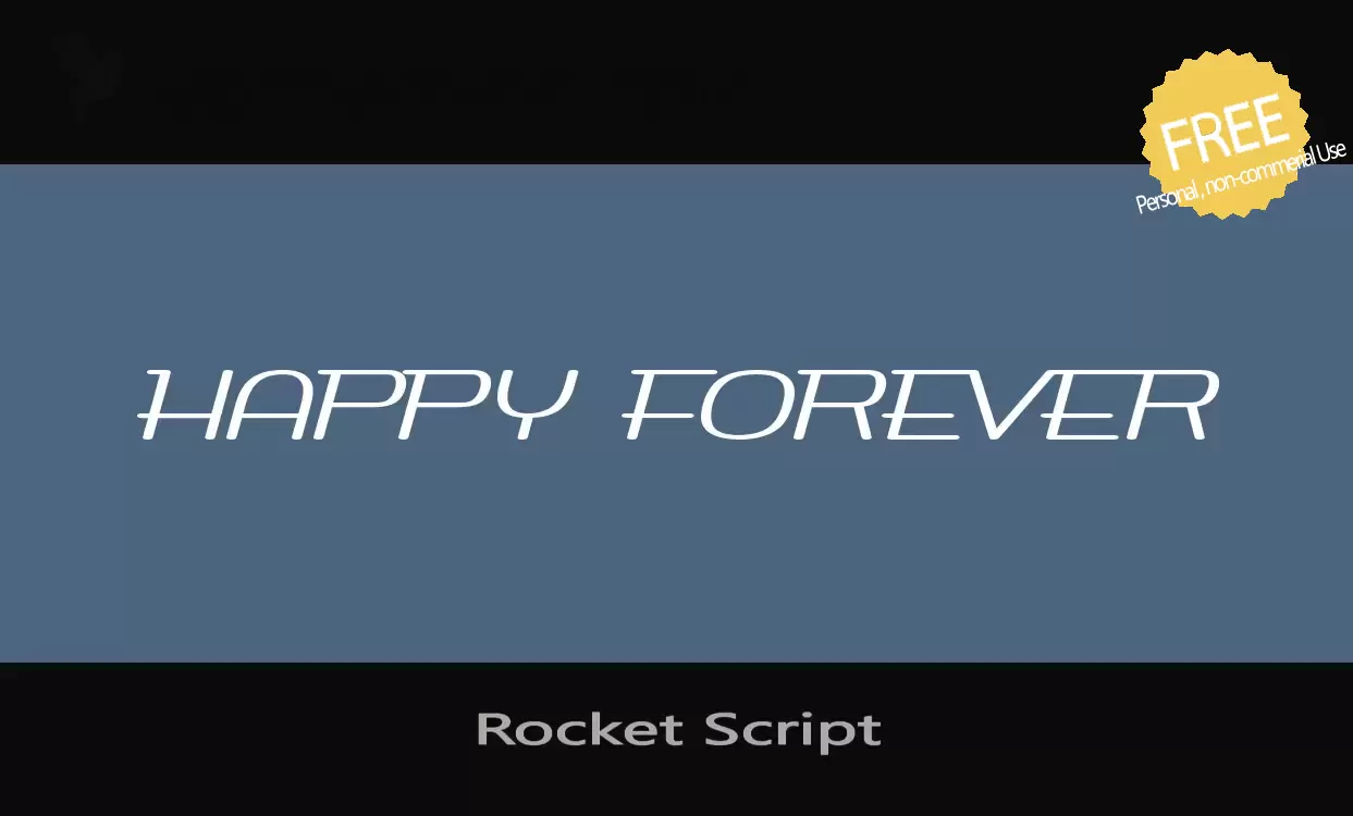 「Rocket-Script」字体效果图