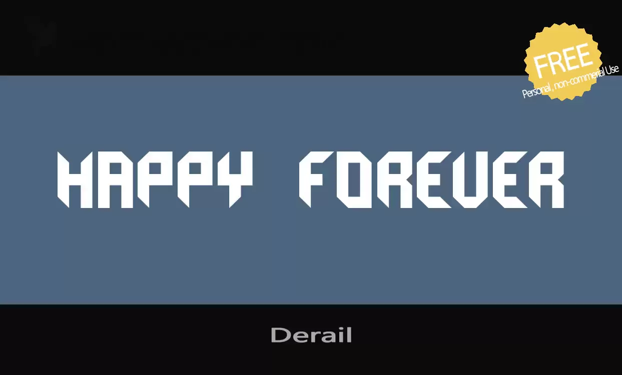 Font Sample of Derail