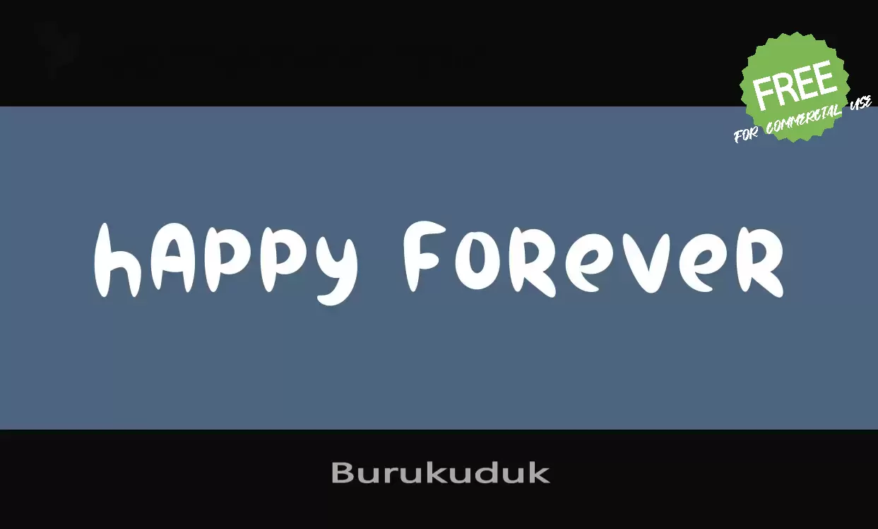 Font Sample of Burukuduk