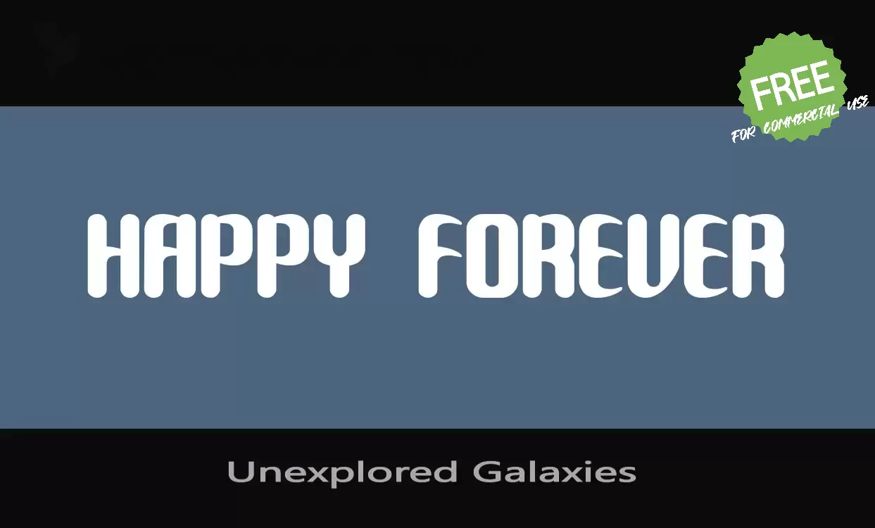 「Unexplored Galaxies 」字体效果图