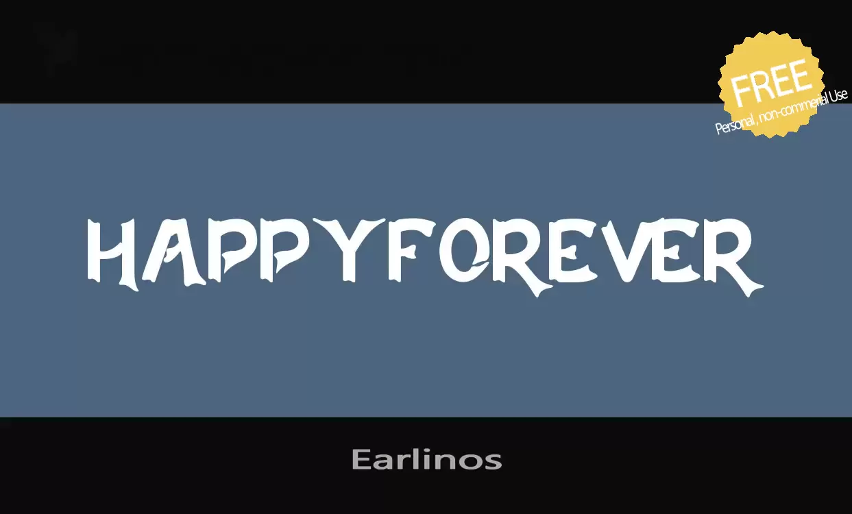 Font Sample of Earlinos