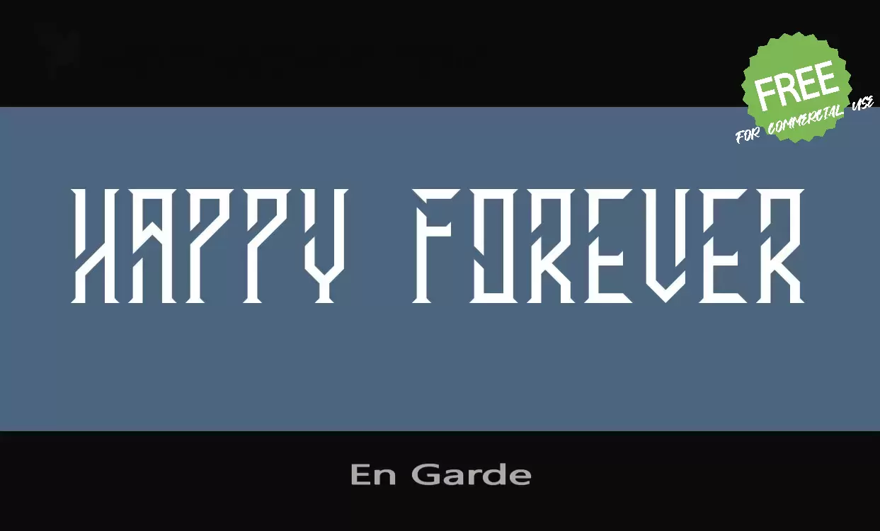 Font Sample of En-Garde