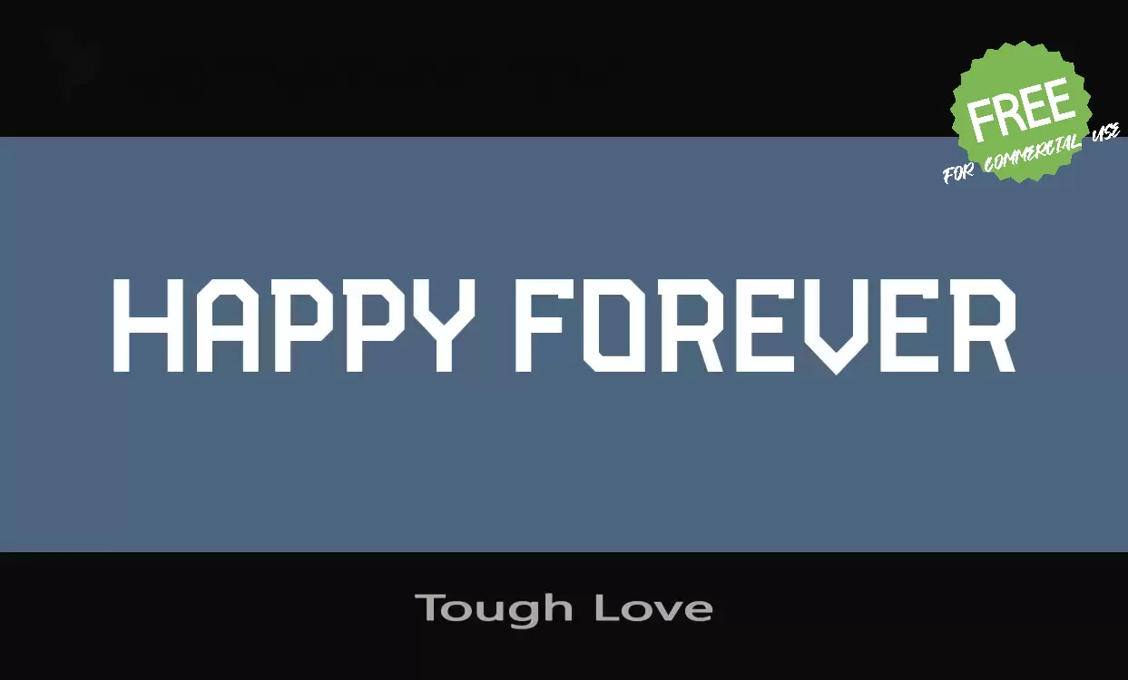 「Tough Love」字体效果图