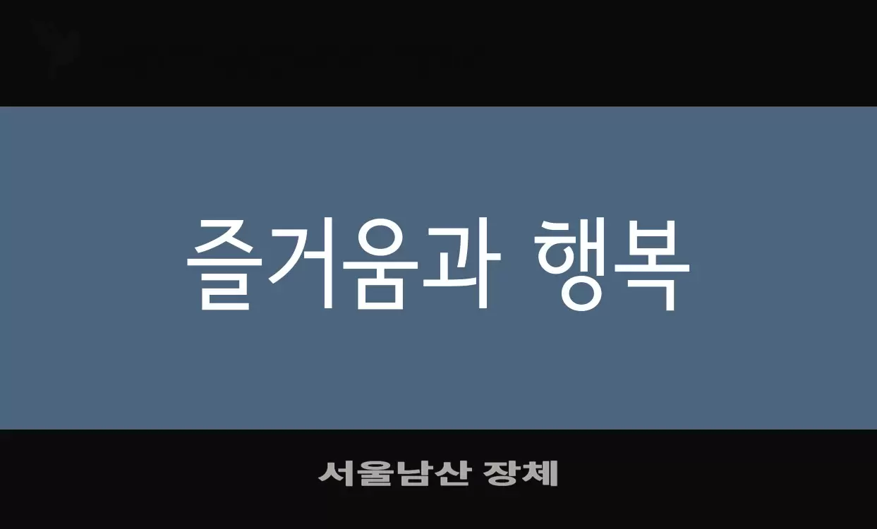 「서울남산-장체」字体效果图