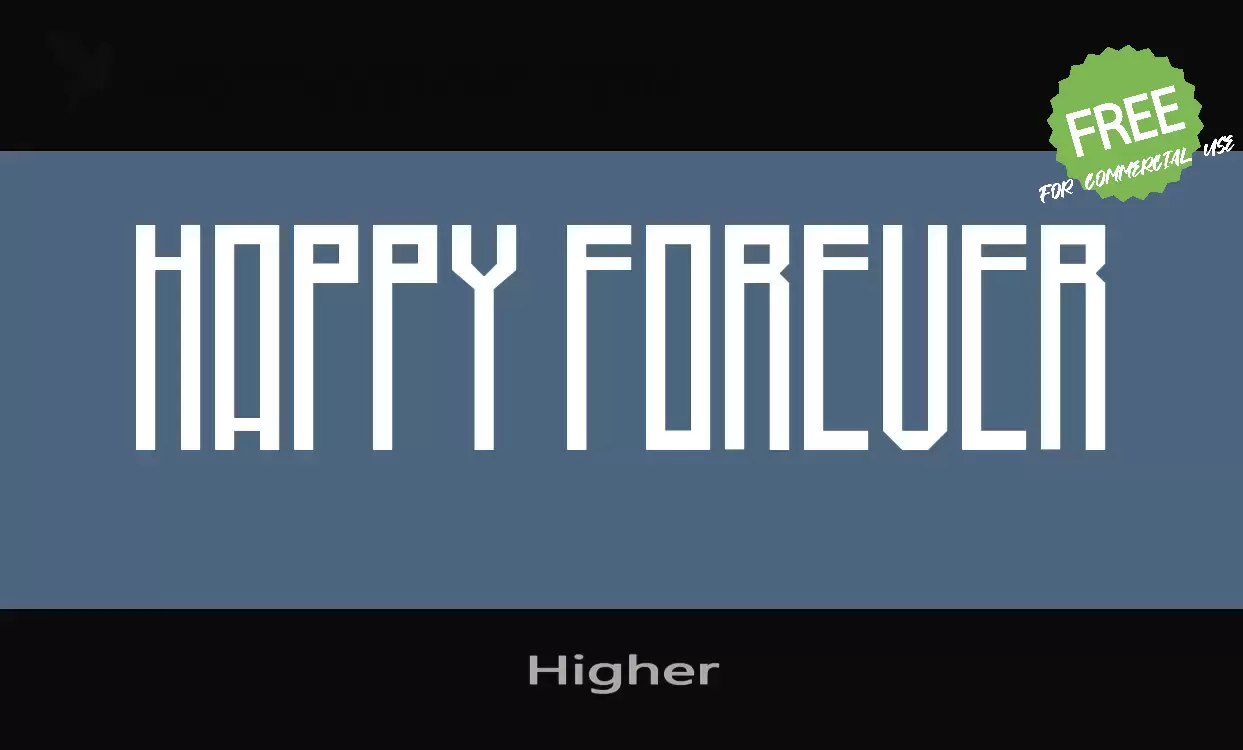 Font Sample of Higher