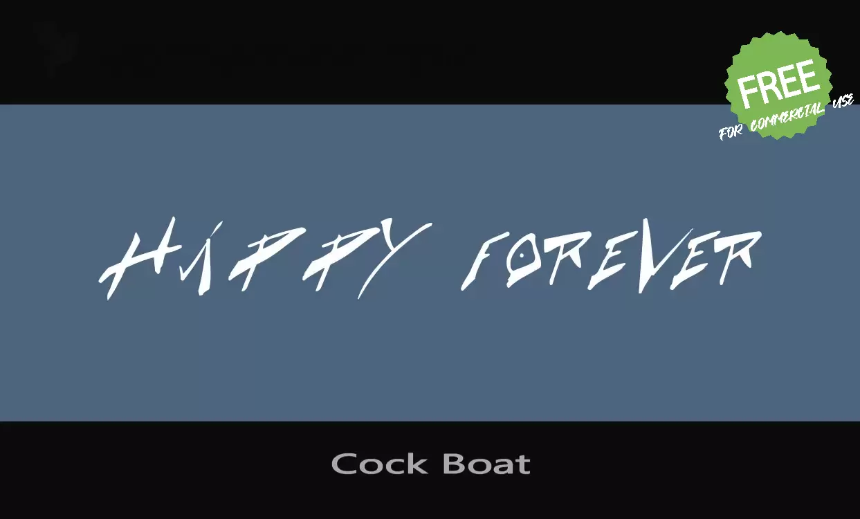 「Cock Boat」字体效果图