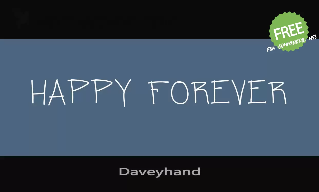 「Daveyhand」字体效果图