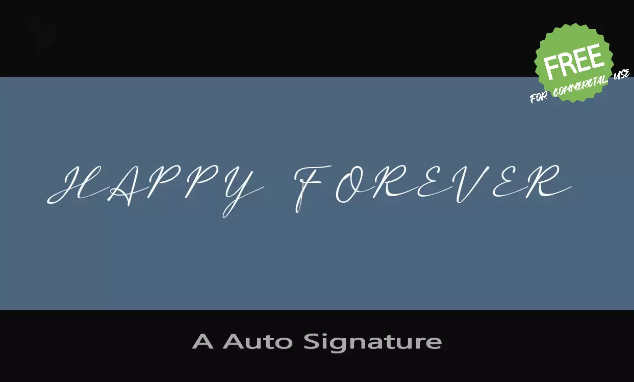 「A Auto Signature」字体效果图