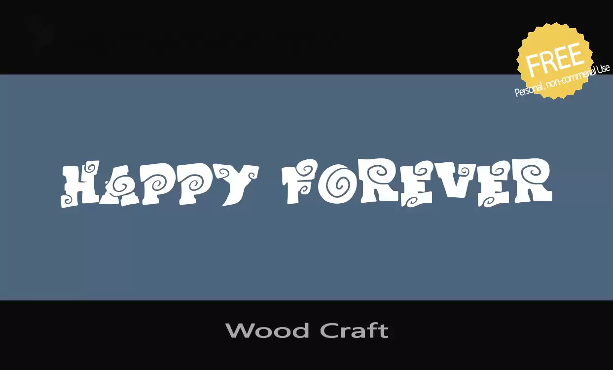 「Wood-Craft」字体效果图