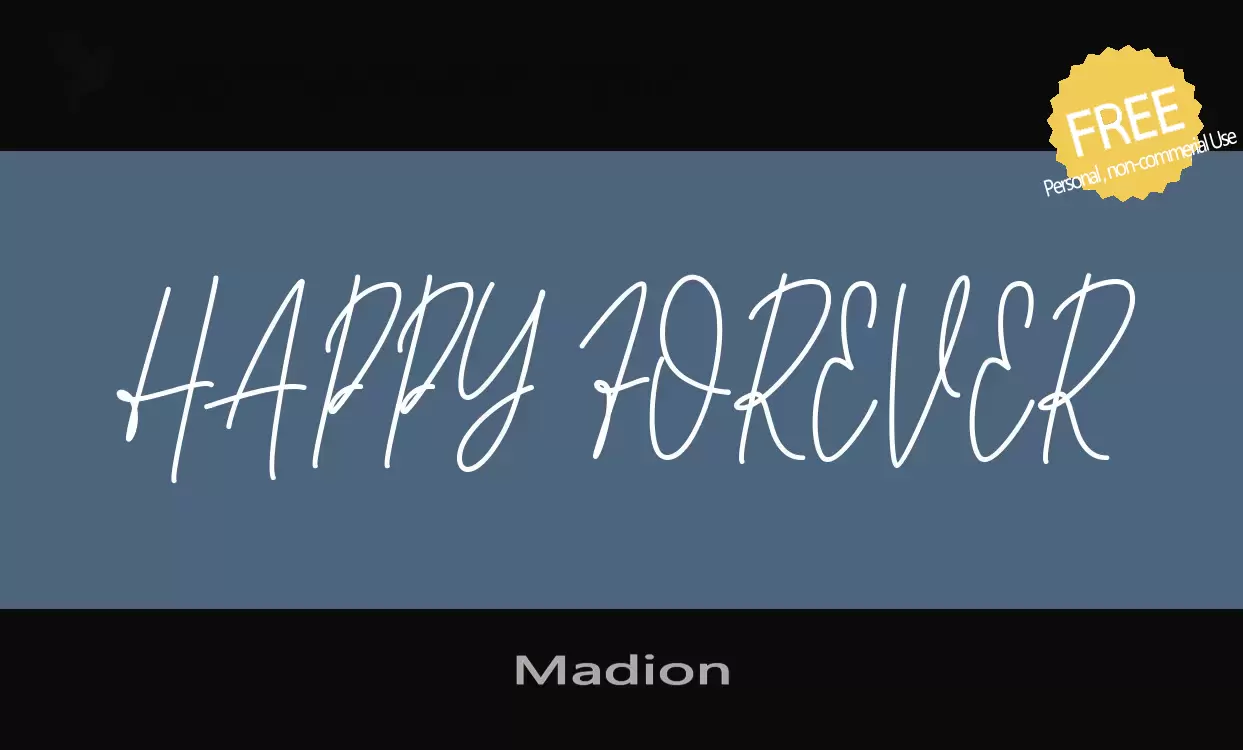 Font Sample of Madion