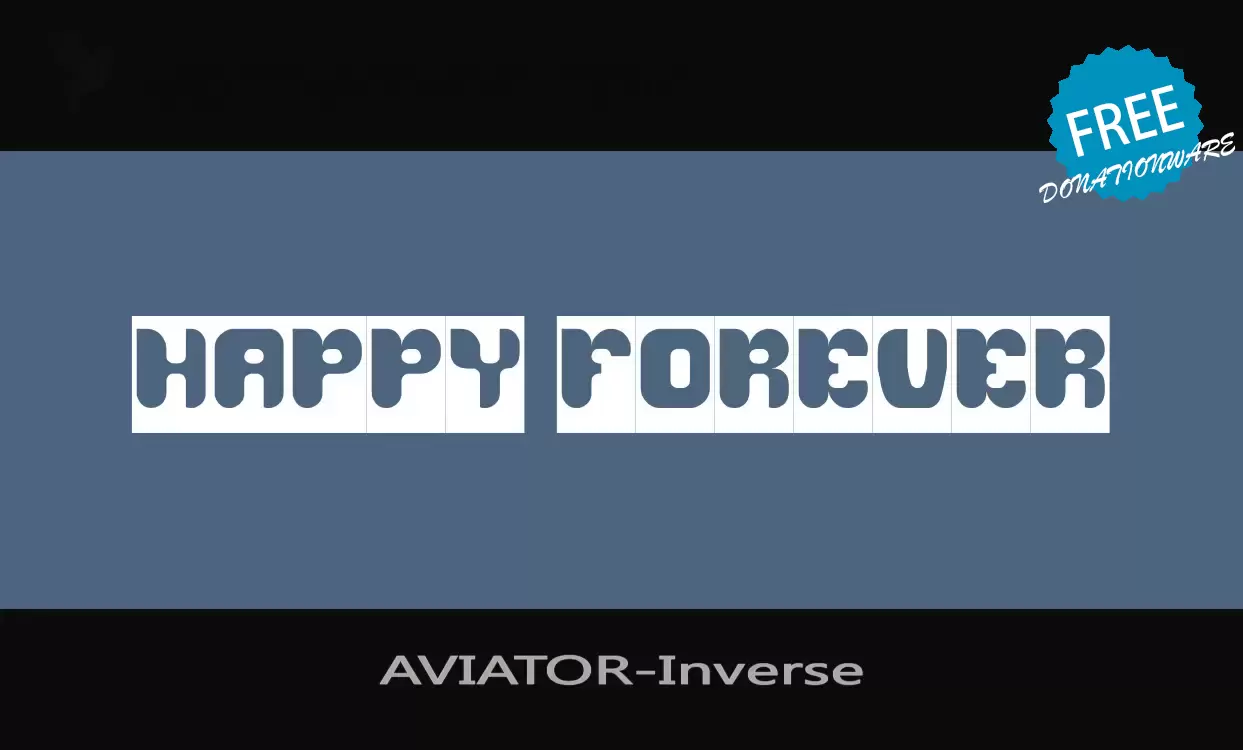 「AVIATOR-Inverse」字体效果图