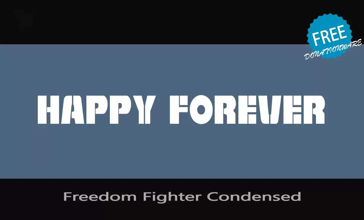 「Freedom-Fighter-Condensed」字体效果图