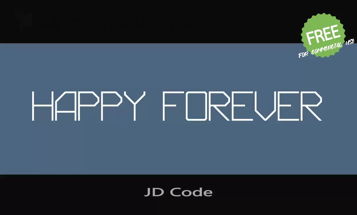 「JD Code」字体效果图