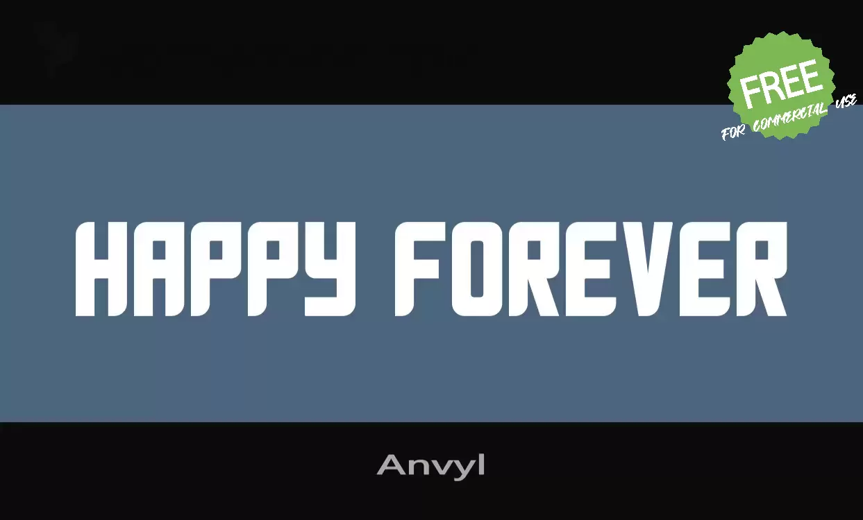 Font Sample of Anvyl