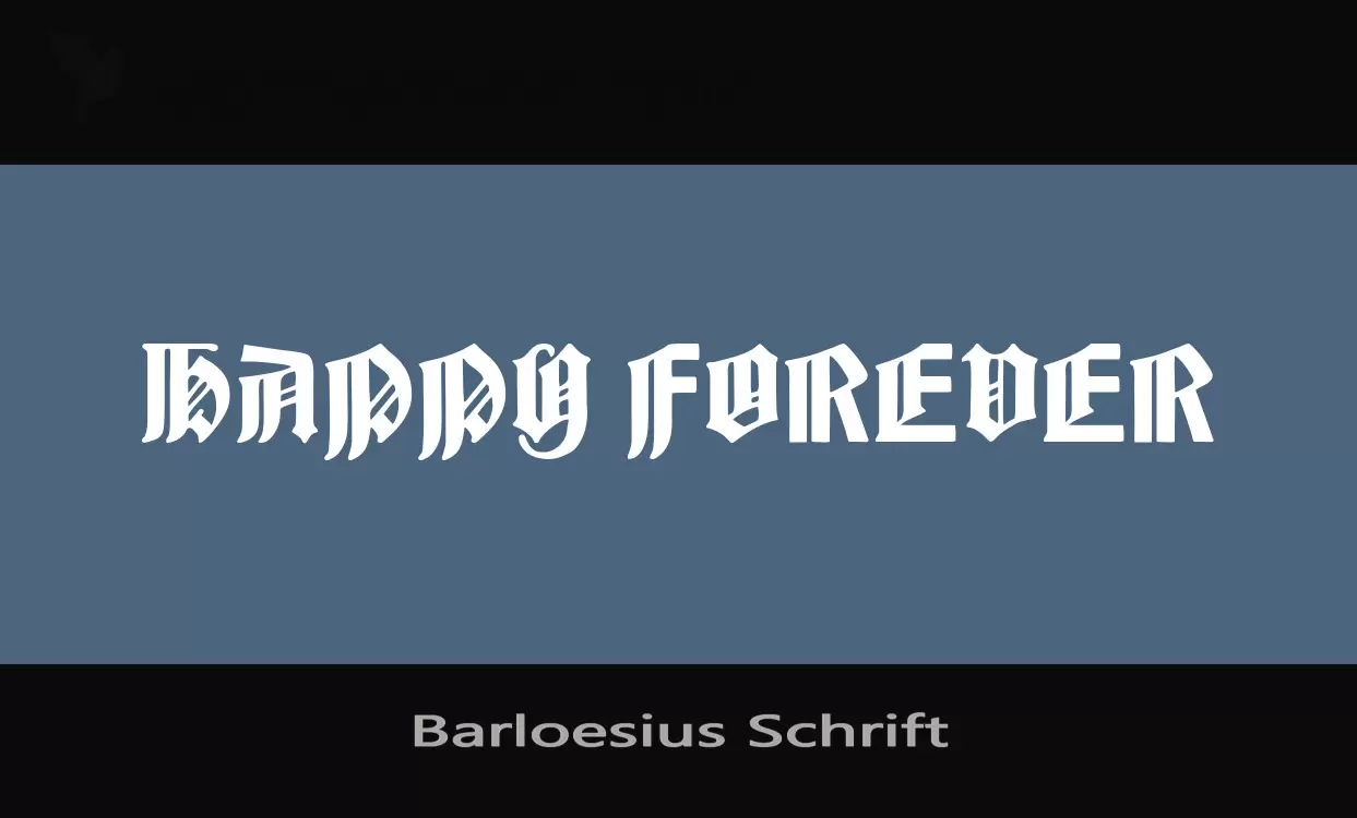 Font Sample of Barloesius-Schrift