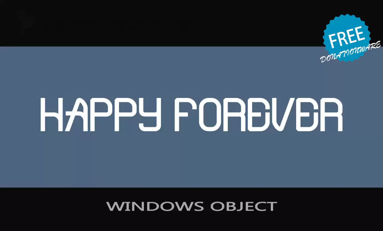 「WINDOWS-OBJECT」字体效果图