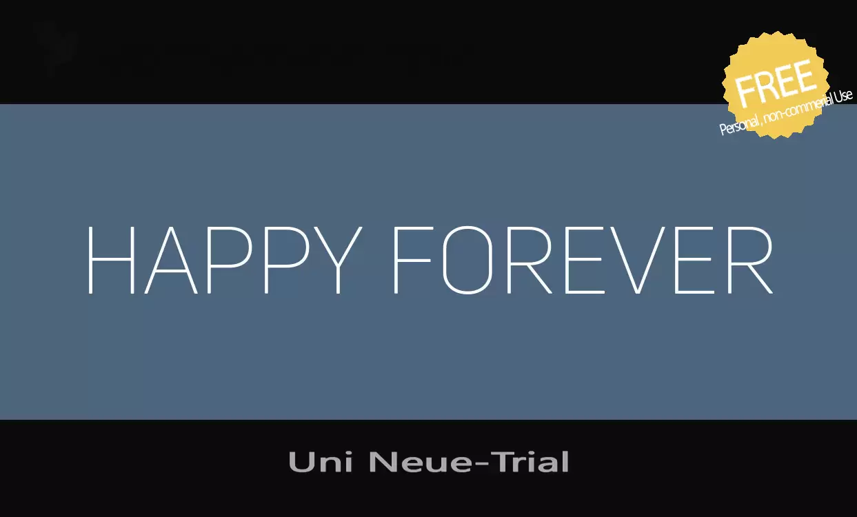 Font Sample of Uni-Neue-Trial