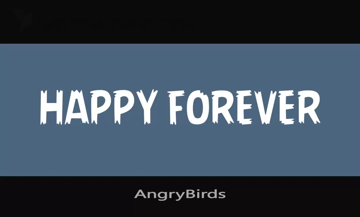 Font Sample of AngryBirds