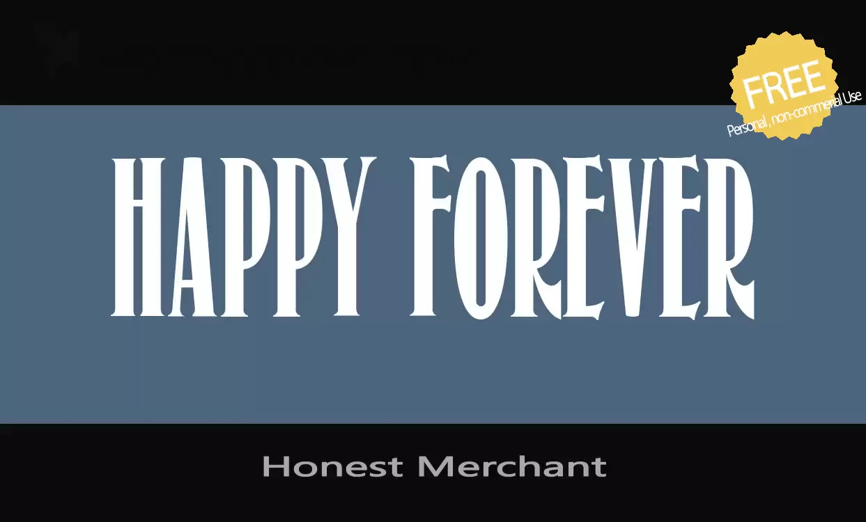 「Honest-Merchant」字体效果图