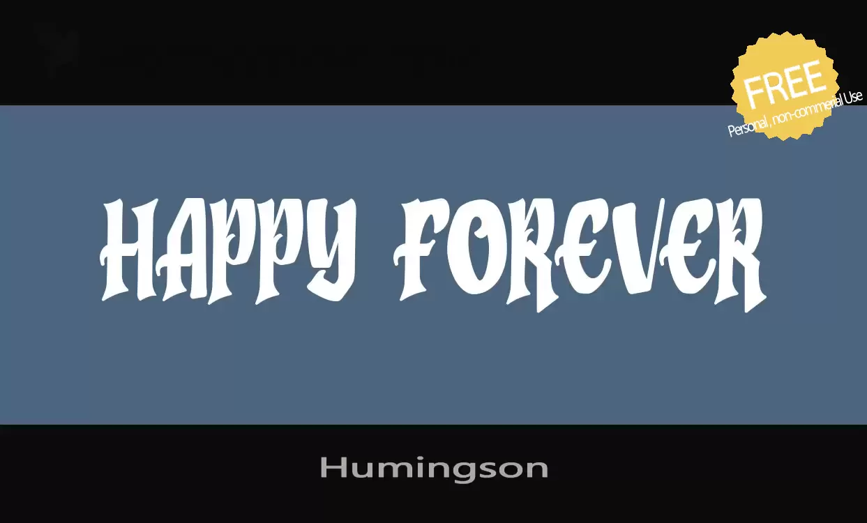 Font Sample of Humingson