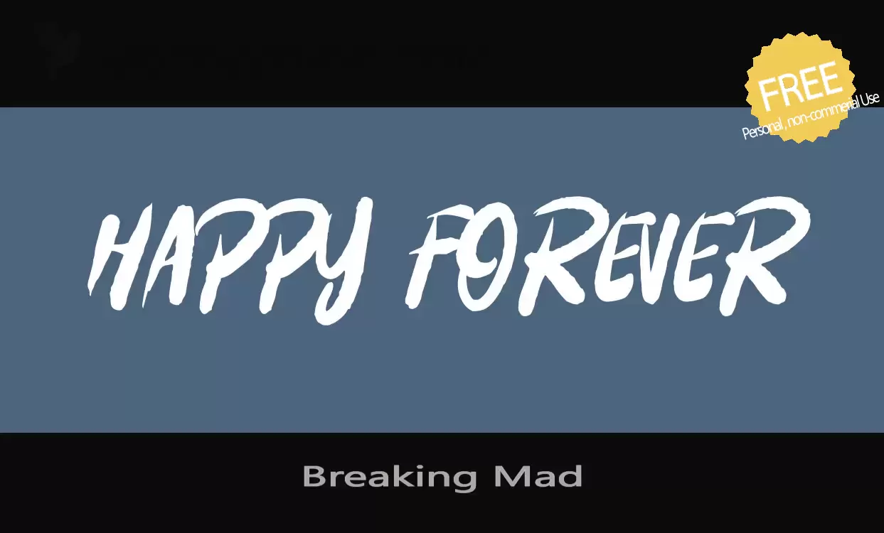 「Breaking-Mad」字体效果图