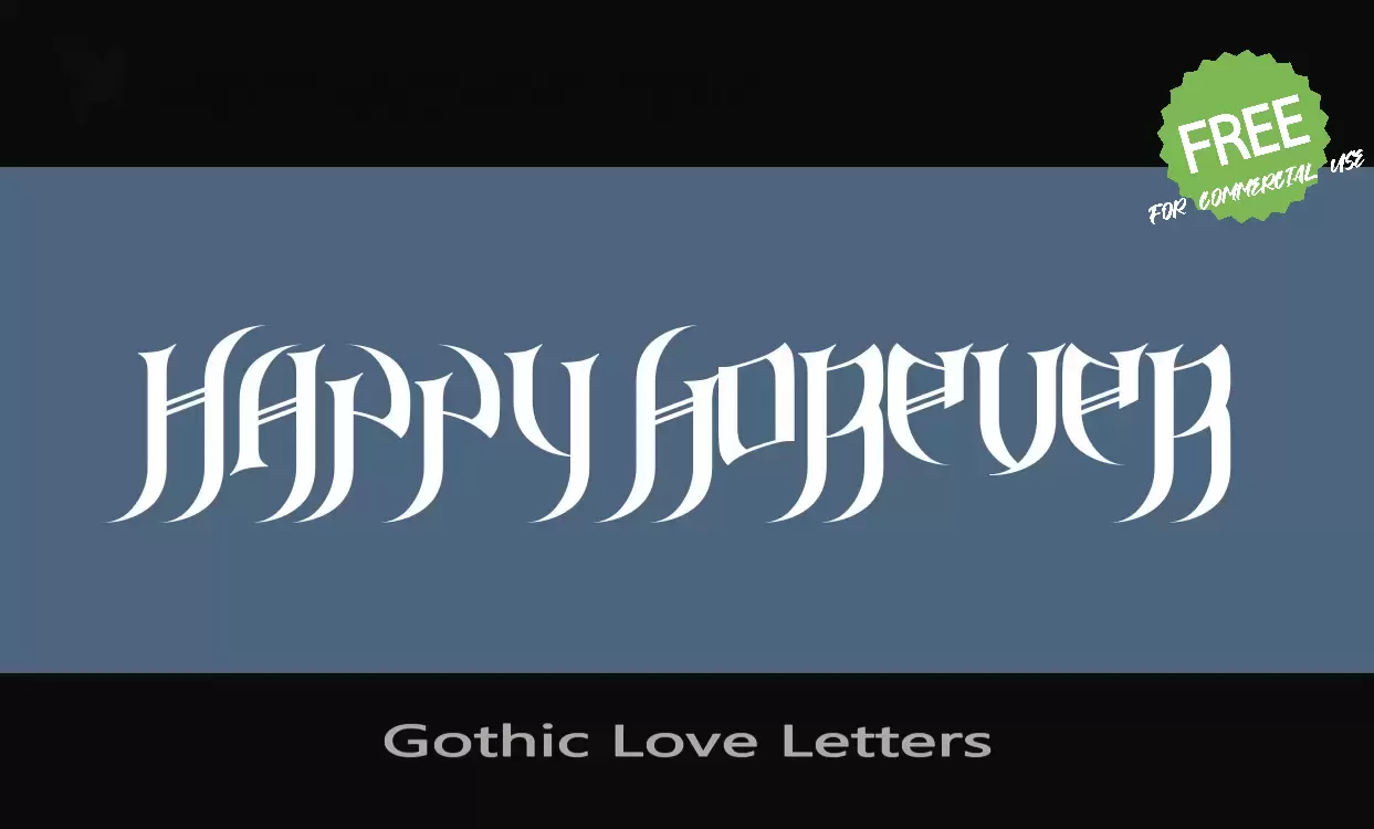 「Gothic Love Letters」字体效果图