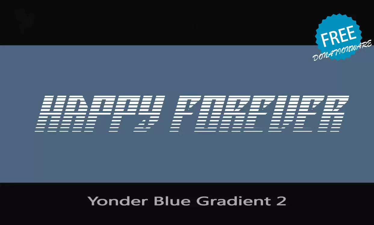 「Yonder-Blue-Gradient-2」字体效果图