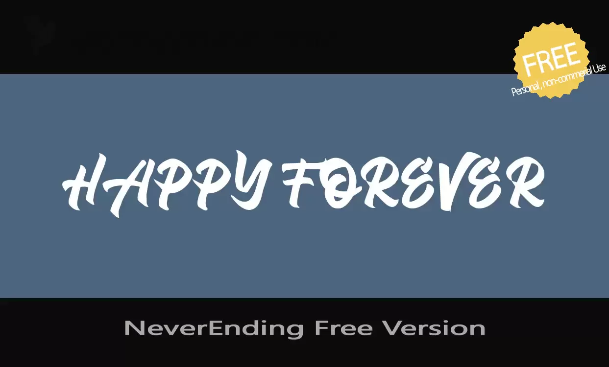 Font Sample of NeverEnding-Free-Version